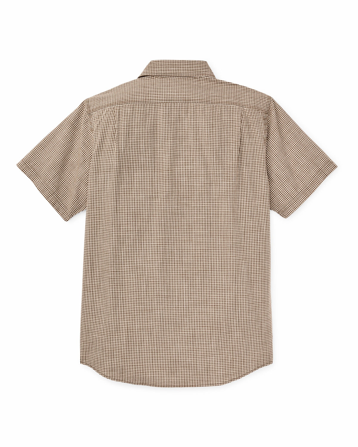 Filson Premium / Short Sleeve Chambray Shirt - Coffee / Natural Plaid