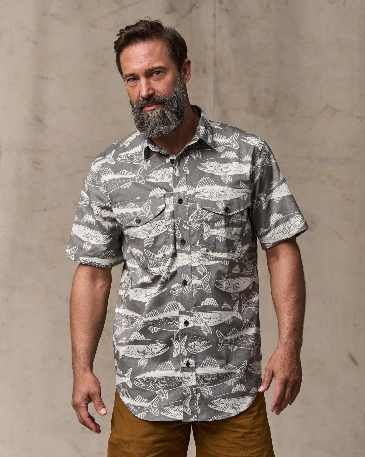 Filson Classic / Twin Lakes Short Sleeve Sport Shirt - Beluga / Print