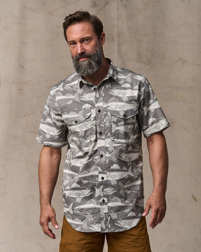 Filson Classic / Twin Lakes Short Sleeve Sport Shirt - Beluga / Print
