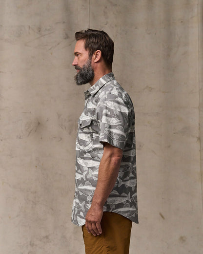 Filson Classic / Twin Lakes Short Sleeve Sport Shirt - Beluga / Print