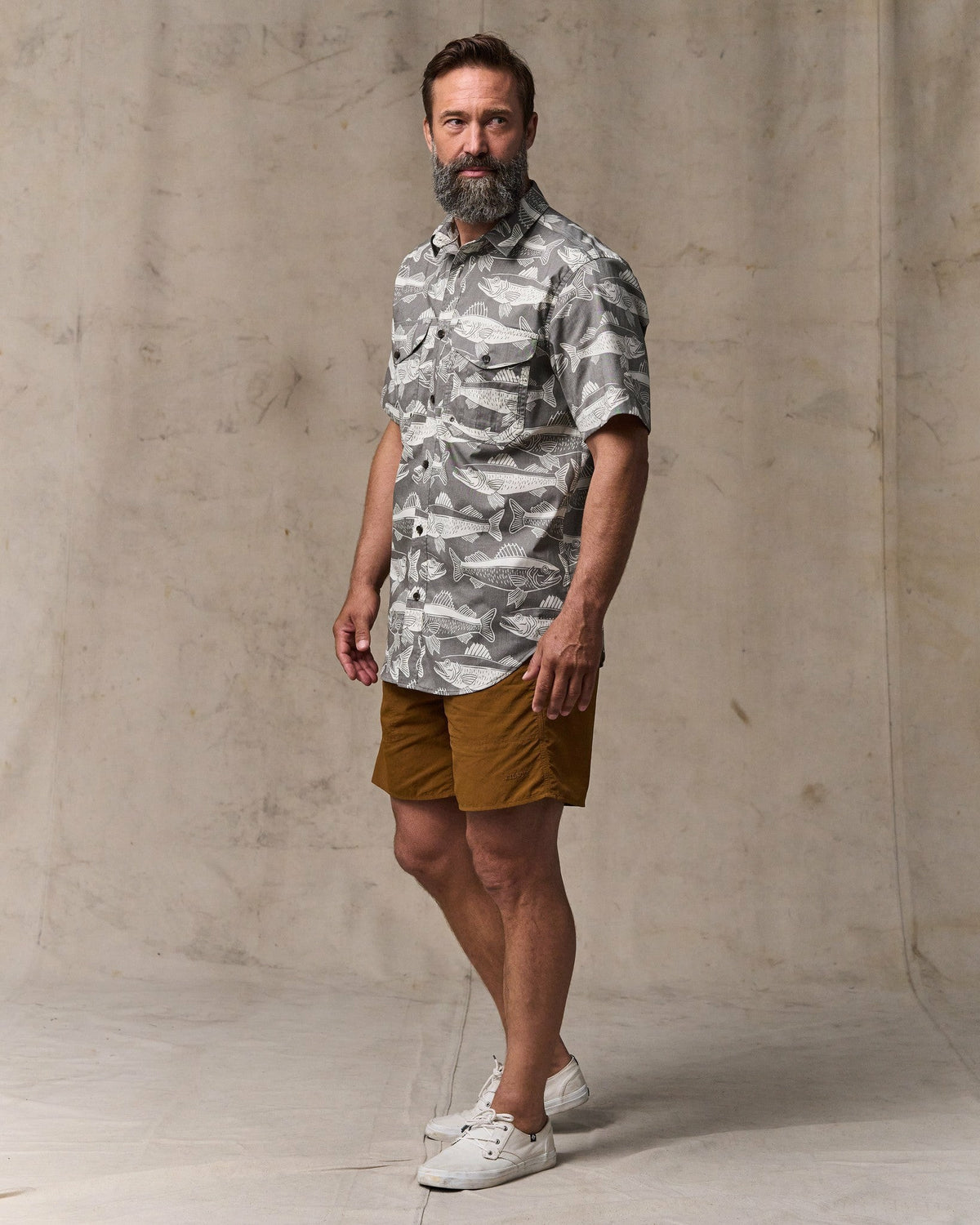 Filson Classic / Twin Lakes Short Sleeve Sport Shirt - Beluga / Print