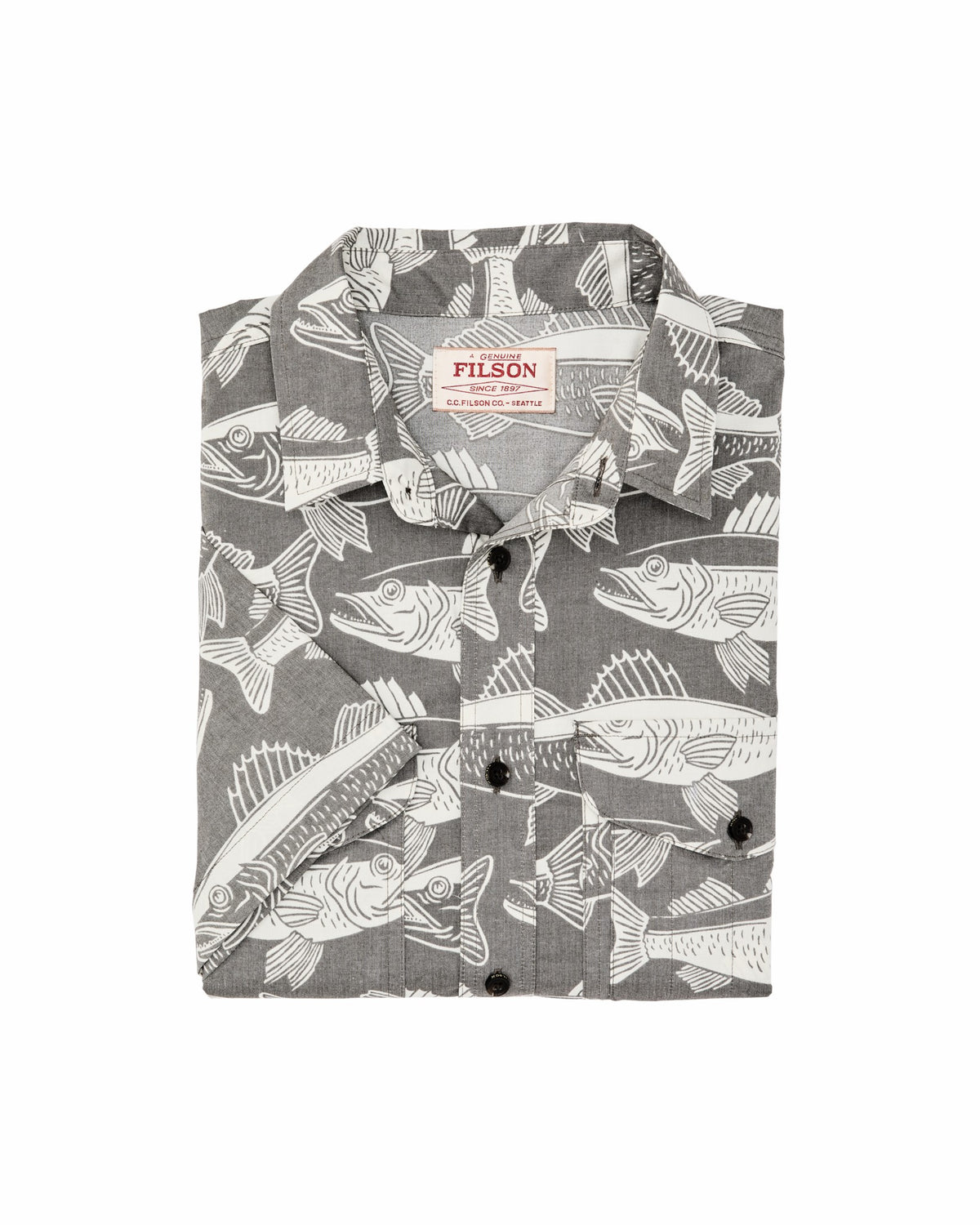 Filson Classic / Twin Lakes Short Sleeve Sport Shirt - Beluga / Print