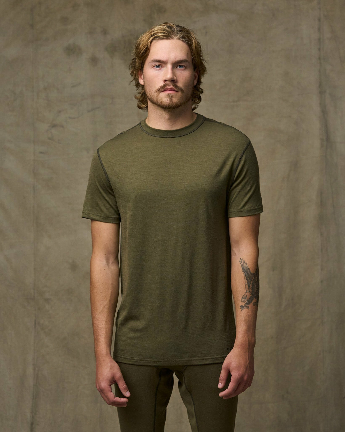 Filson Best Price / 210g Merino Wool Short Sleeve Crewneck - Dark Olive