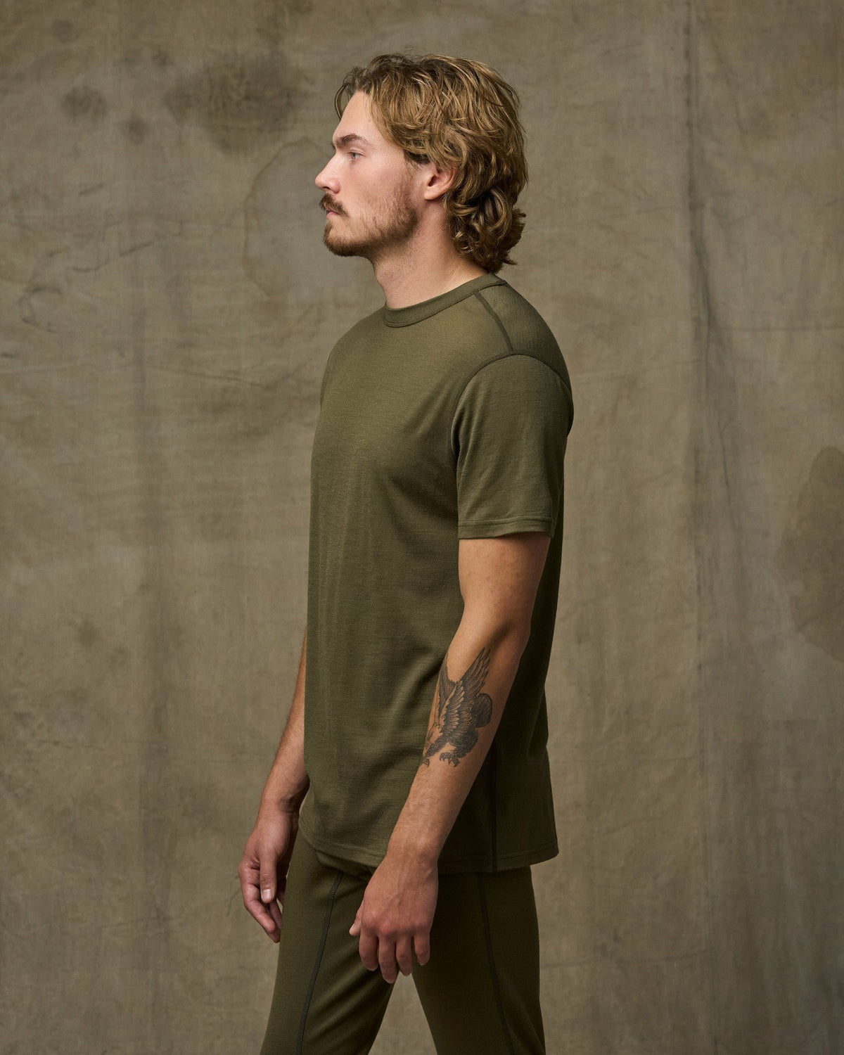 Filson Best Price / 210g Merino Wool Short Sleeve Crewneck - Dark Olive