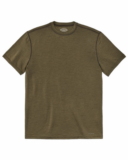Filson Best Price / 210g Merino Wool Short Sleeve Crewneck - Dark Olive