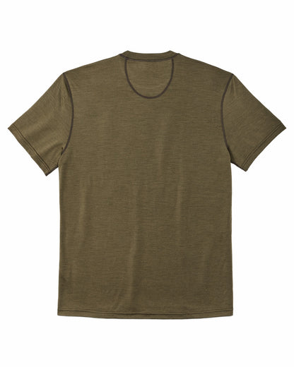 Filson Best Price / 210g Merino Wool Short Sleeve Crewneck - Dark Olive