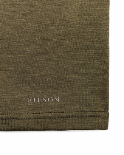 Filson Best Price / 210g Merino Wool Short Sleeve Crewneck - Dark Olive