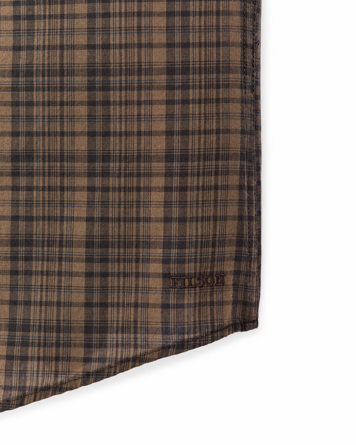 Filson Hot Sale / Short Sleeve Madras Popover Shirt - Brown / Olive Plaid