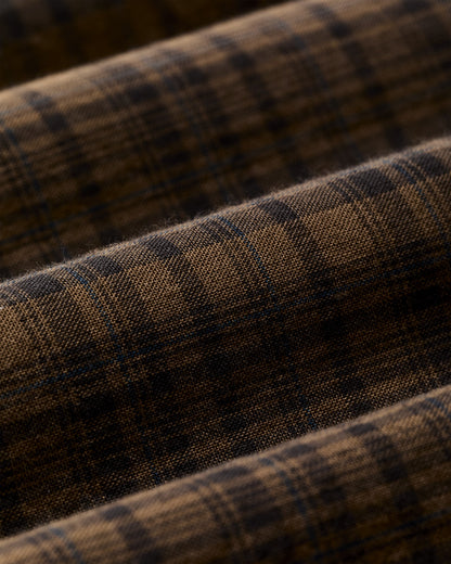 Filson Hot Sale / Short Sleeve Madras Popover Shirt - Brown / Olive Plaid