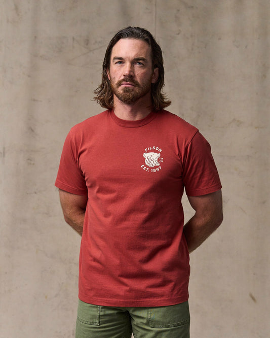 Filson Essential / Bear Graphic T-Shirt - Chili Oil