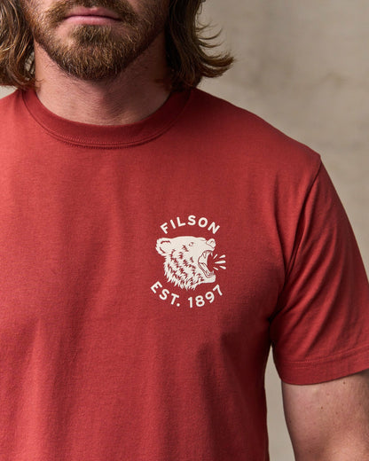 Filson Essential / Bear Graphic T-Shirt - Chili Oil