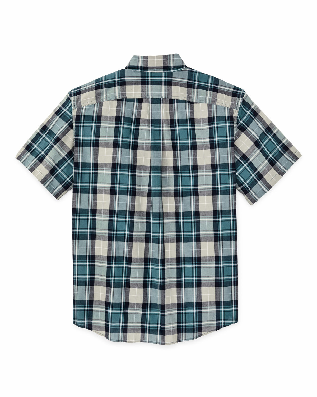 Filson Classic / Short Sleeve Madras Popover Shirt - Gray / Teal Multicolor