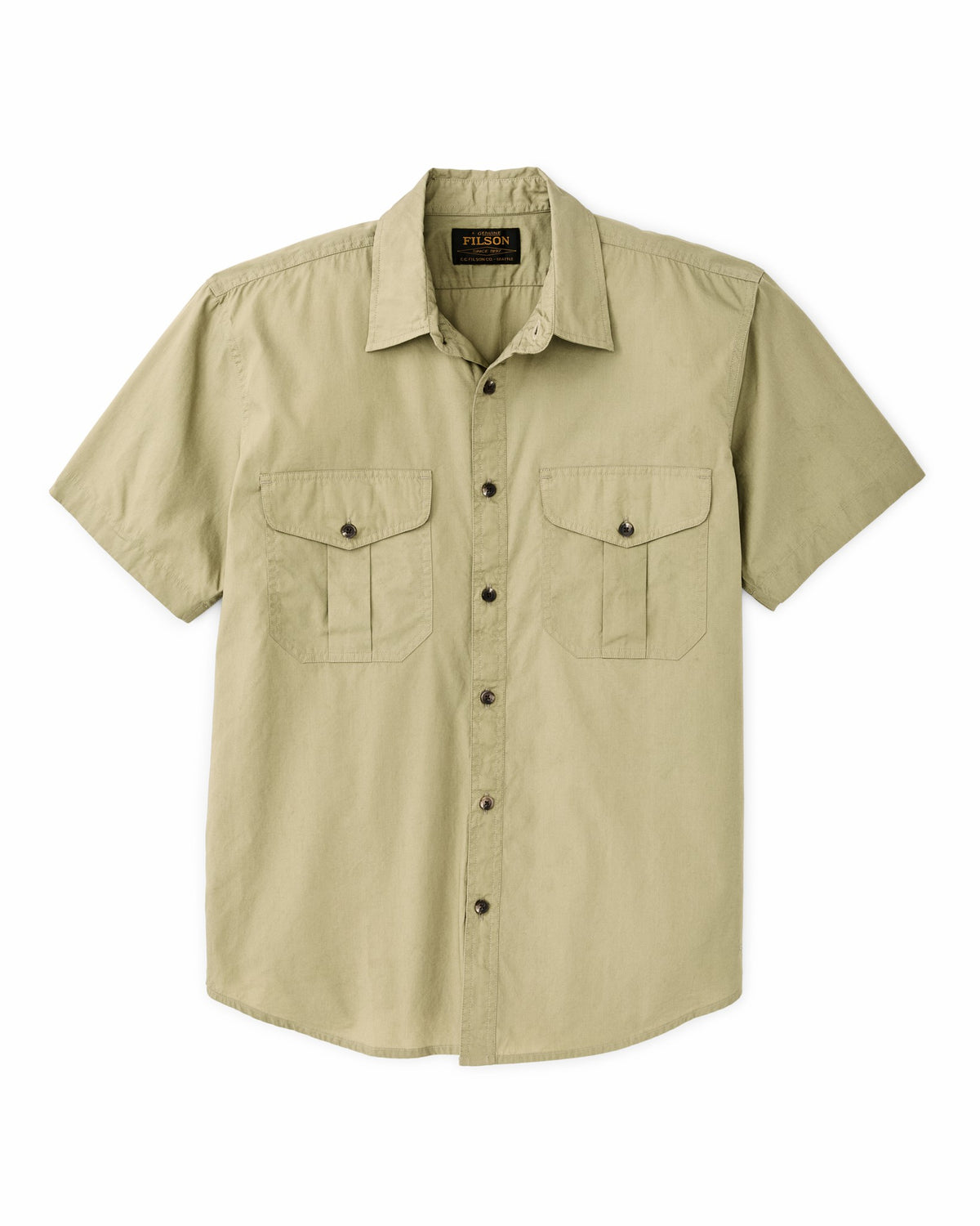 Filson Latest / Filson's Washed Short Sleeve Feather Cloth Shirt - Lakebed