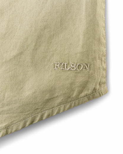 Filson Latest / Filson's Washed Short Sleeve Feather Cloth Shirt - Lakebed