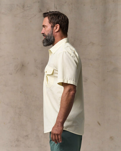 Filson Exclusive / Filson's Washed Short Sleeve Feather Cloth Shirt - Ivory