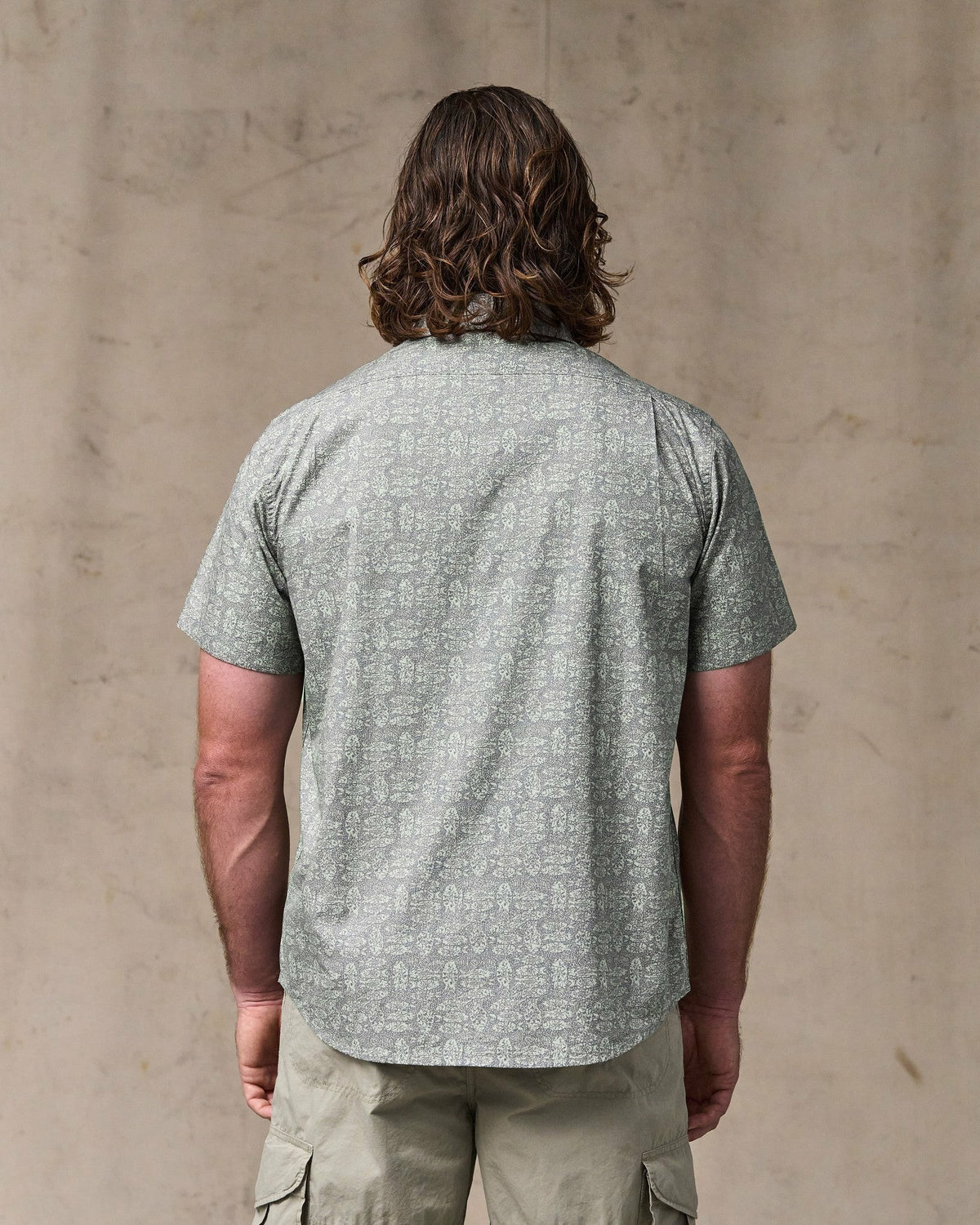 Filson Recommended / Filson's Washed Short Sleeve Feather Cloth Shirt - Khaki / Print