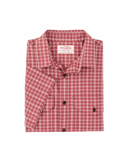 Filson Value / Twin Lakes Short Sleeve Sport Shirt - Brick / Cream Plaid