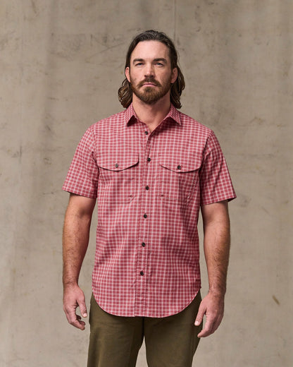 Filson Value / Twin Lakes Short Sleeve Sport Shirt - Brick / Cream Plaid