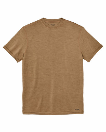 Filson Best Price / 210g Merino Wool Short Sleeve Crewneck - Rugged Tan