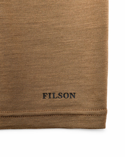 Filson Best Price / 210g Merino Wool Short Sleeve Crewneck - Rugged Tan