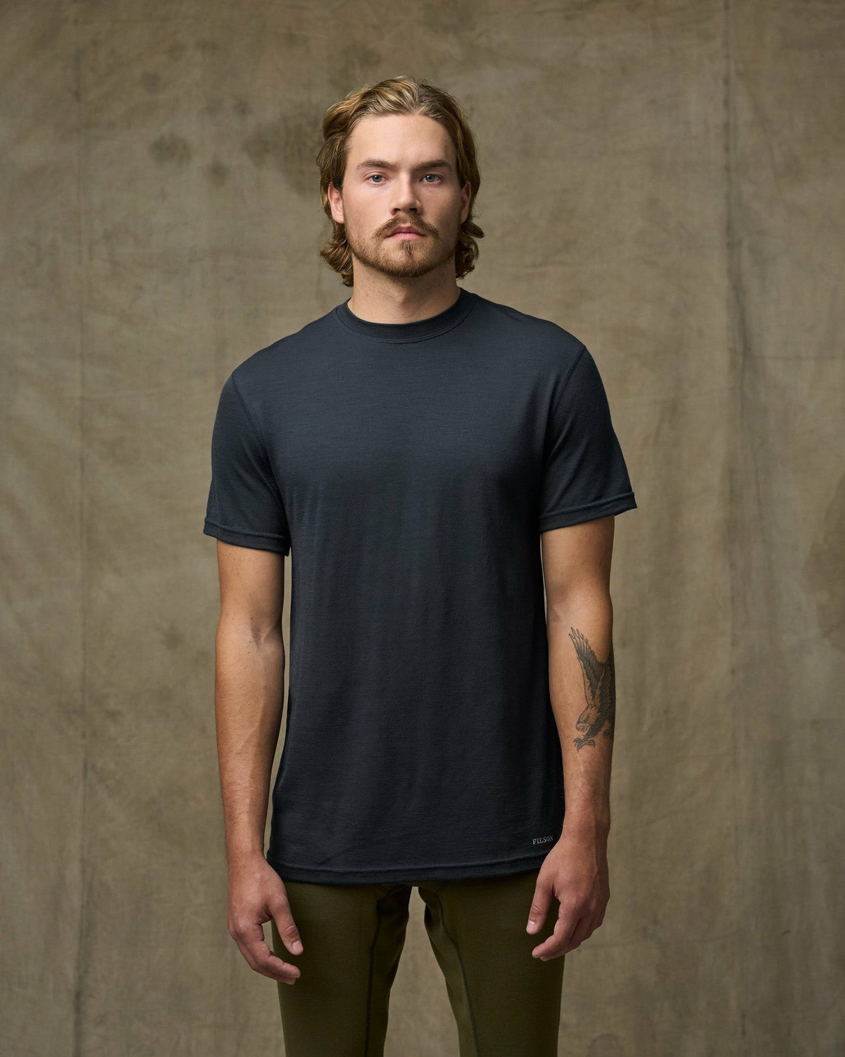 Filson Everyday / 210g Merino Wool Short Sleeve Crewneck - Dark Navy