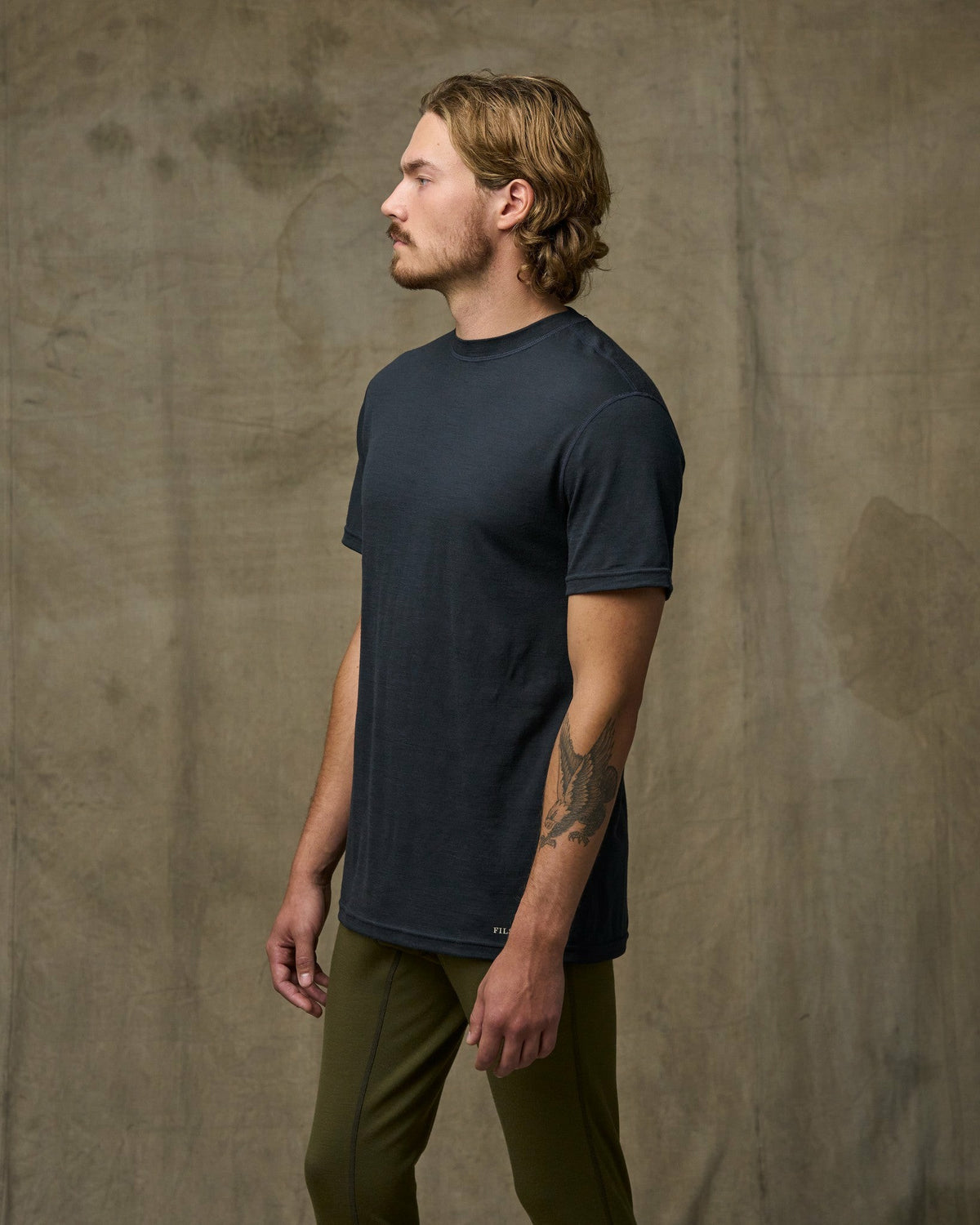 Filson Everyday / 210g Merino Wool Short Sleeve Crewneck - Dark Navy