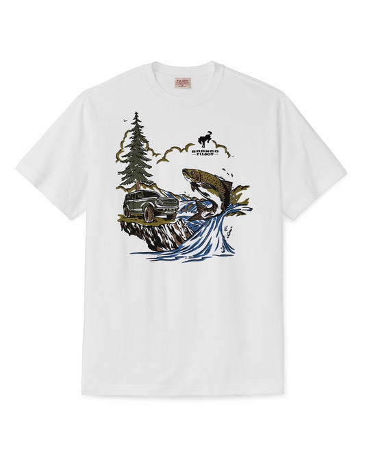Filson Trusted / Bronco Filson Trout Graphic T-Shirt - Bright White