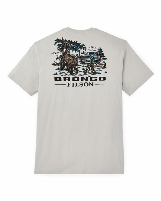 Filson Exclusive / Bronco Filson Grizzly Graphic T-Shirt - Gray Sky