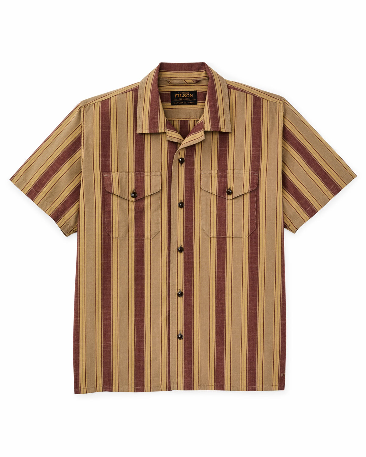 Filson Classic / Chambray Camp Shirt - Brick / Tan