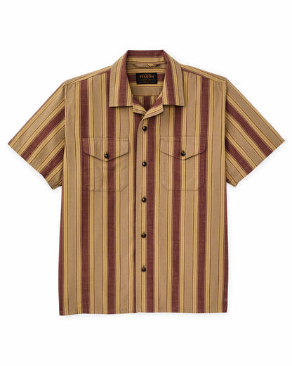 Filson Classic / Chambray Camp Shirt - Brick / Tan