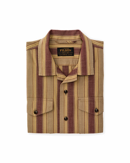 Filson Classic / Chambray Camp Shirt - Brick / Tan