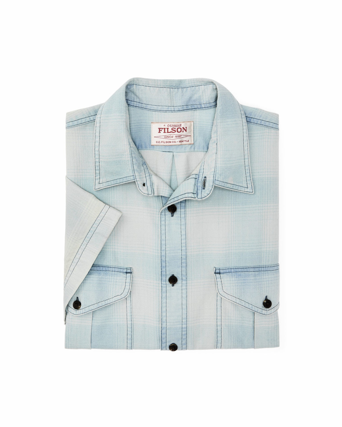 Filson Featured / Short Sleeve Lightweight Alaskan Guide Shirt - Indigo Plaid