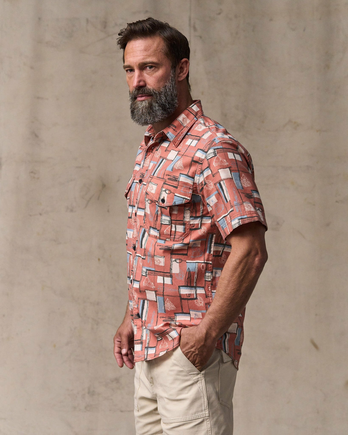 Filson Latest / Short Sleeve Lightweight Alaskan Guide Shirt - Russet Print