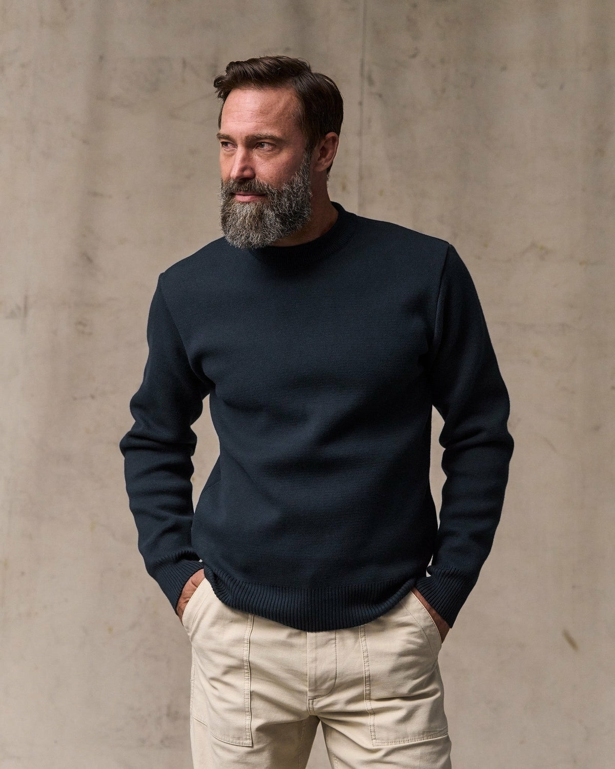 Filson New / Cotton Crewneck Guide Sweater - Dark Navy
