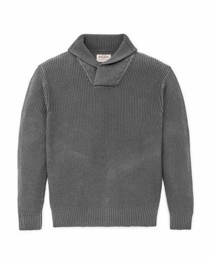 Filson Signature / Vintage Cotton Shawl Neck Sweater - Charcoal