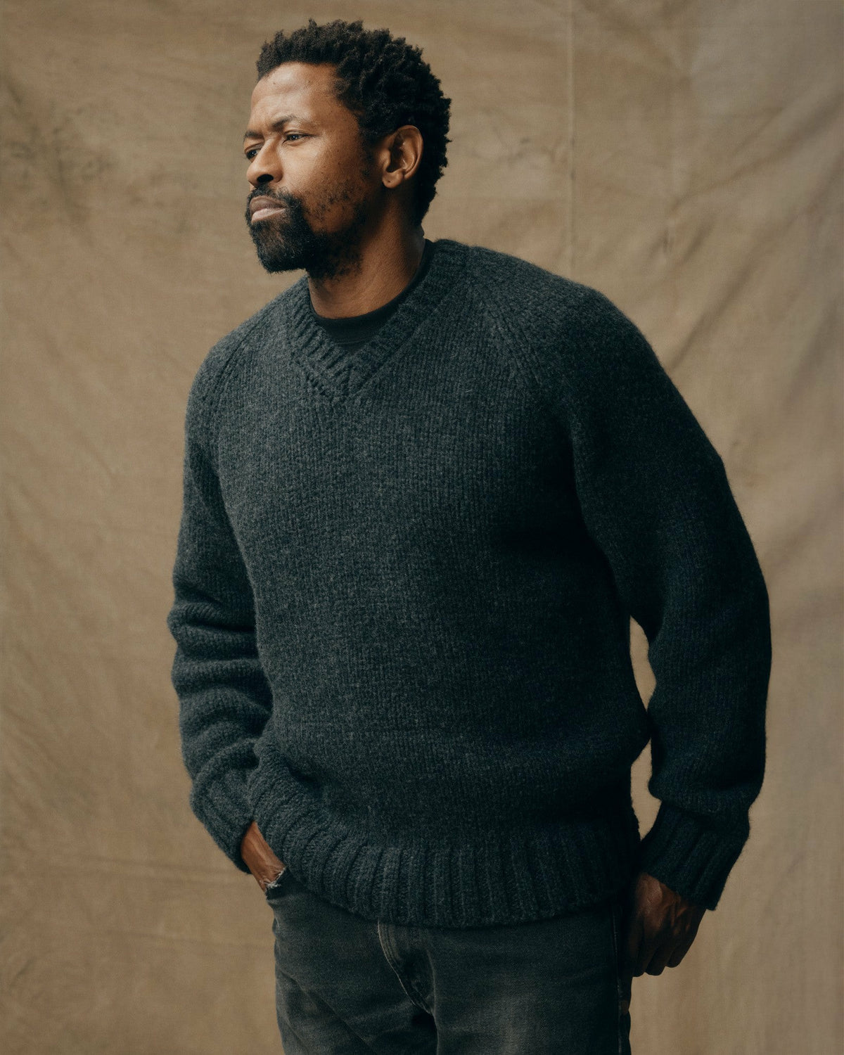 Filson Value / 3-gauge Alpaca Blend Sweater - Black Heather