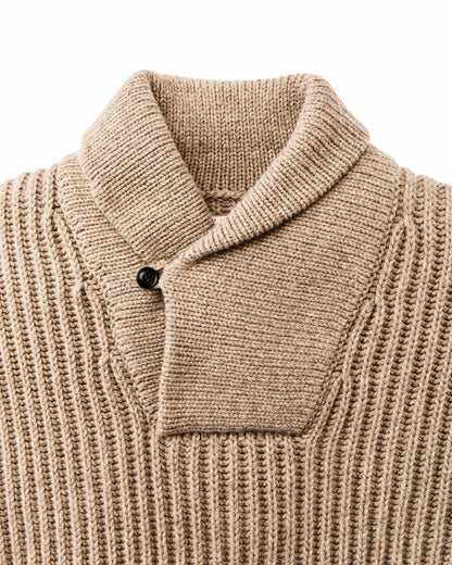 Filson Special Offer / Bristol Shawl Neck Sweater - Oatmeal Heather / Flame Stripe