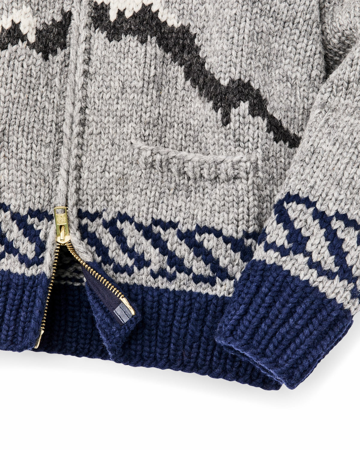 Filson Value / Handmade Full-zip Sweater - Heather Gray / Fishing Boat