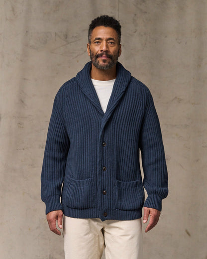 Filson Featured / Fisherman Rib Cotton Cardigan - Navy