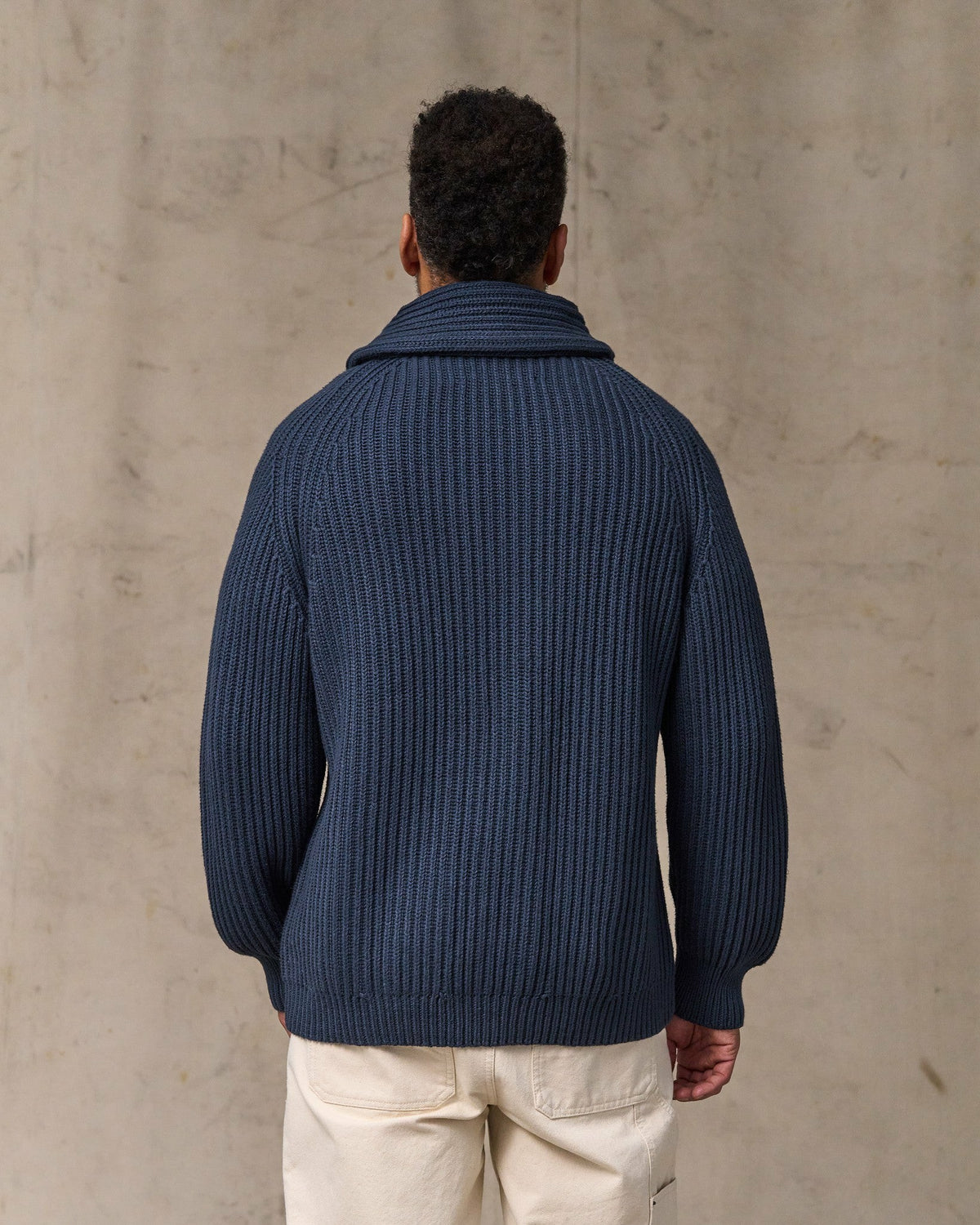 Filson Featured / Fisherman Rib Cotton Cardigan - Navy