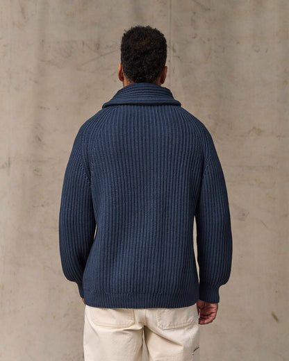 Filson Featured / Fisherman Rib Cotton Cardigan - Navy