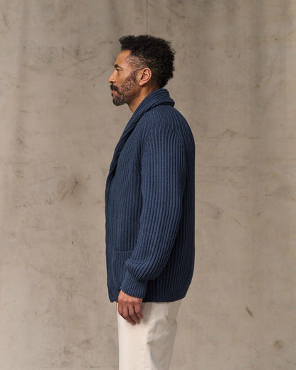 Filson Featured / Fisherman Rib Cotton Cardigan - Navy