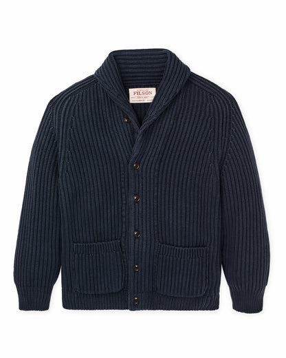 Filson Featured / Fisherman Rib Cotton Cardigan - Navy