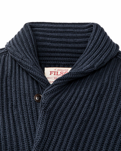 Filson Featured / Fisherman Rib Cotton Cardigan - Navy