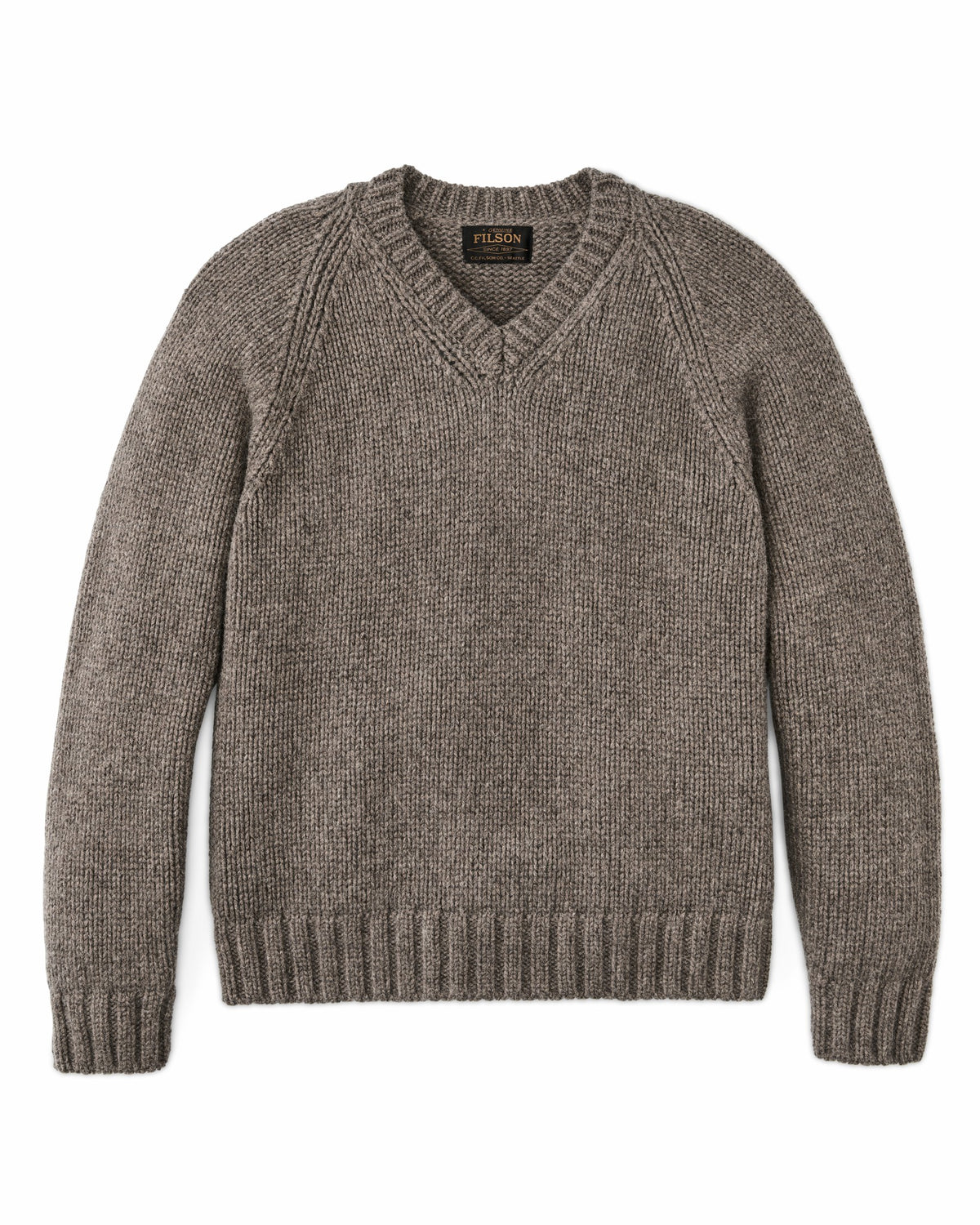 Filson Everyday / 3-gauge Alpaca Blend Sweater - Bark Heather
