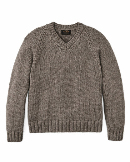 Filson Everyday / 3-gauge Alpaca Blend Sweater - Bark Heather