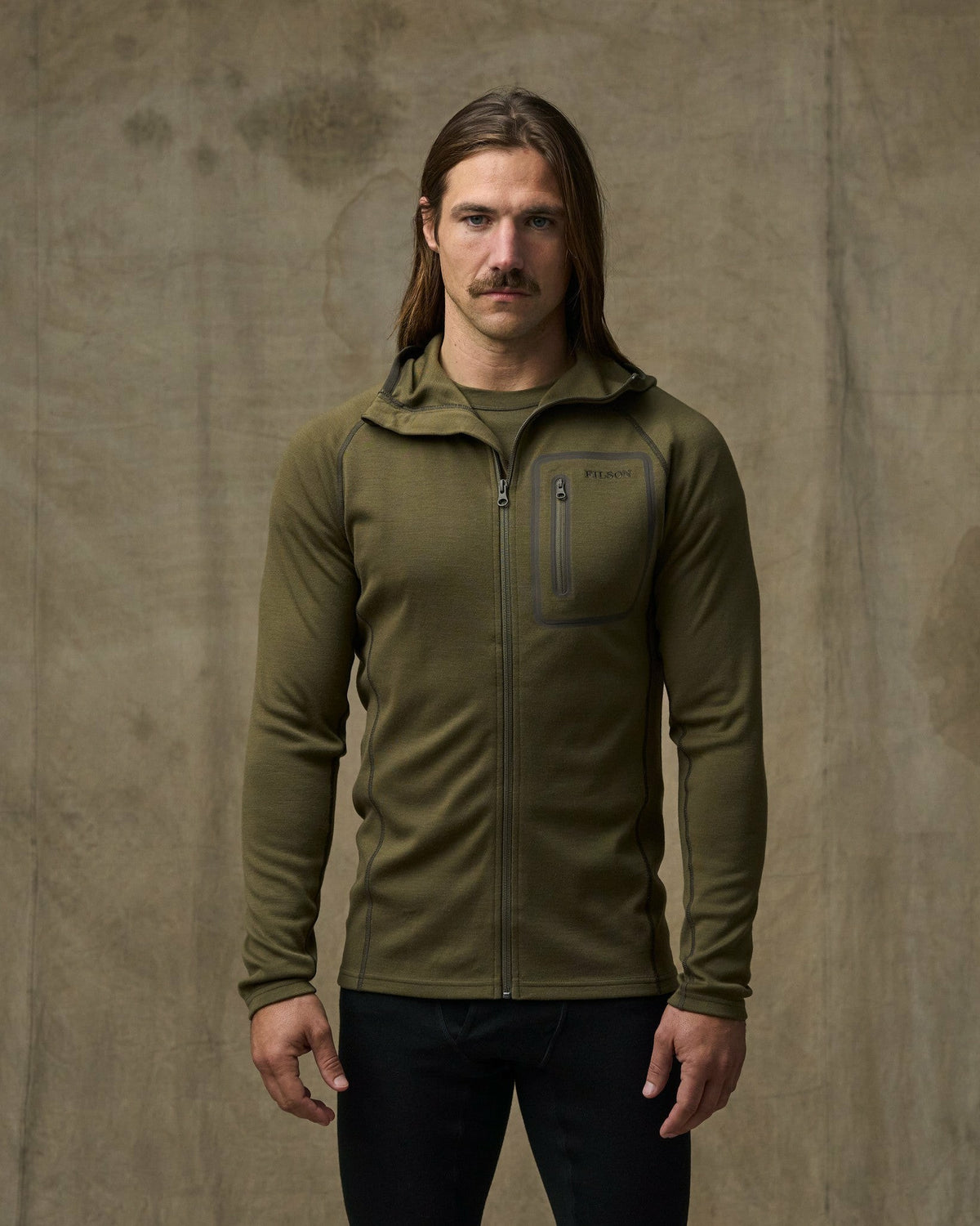 Filson Deals / 400g Merino Wool Hoodie - Dark Olive
