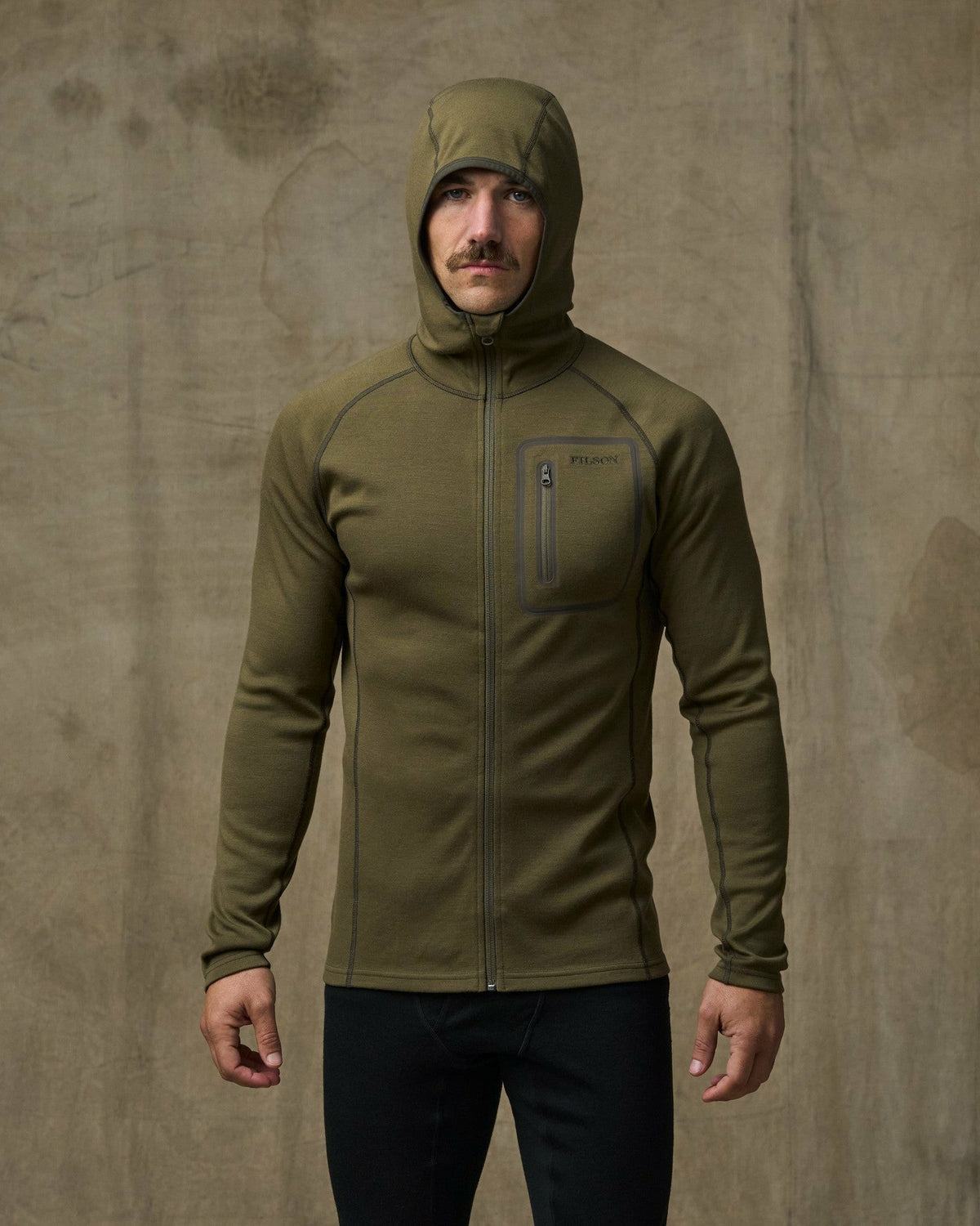 Filson Deals / 400g Merino Wool Hoodie - Dark Olive
