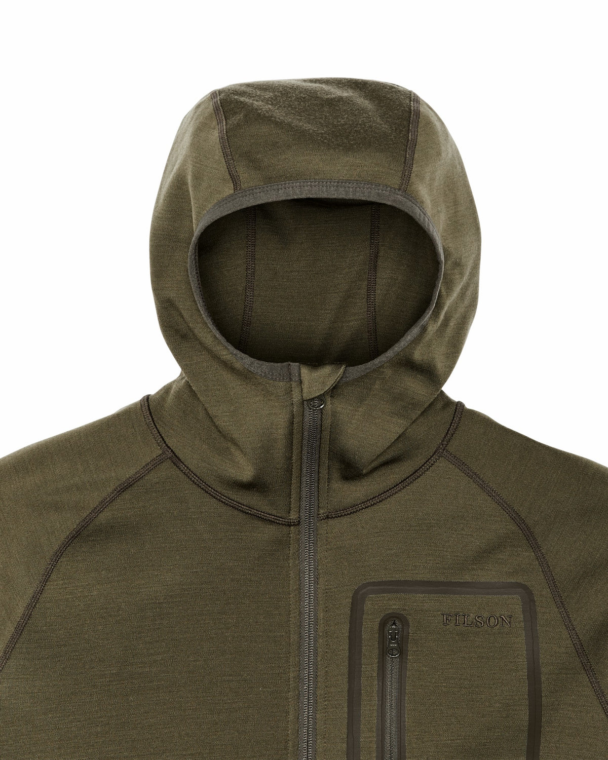 Filson Deals / 400g Merino Wool Hoodie - Dark Olive