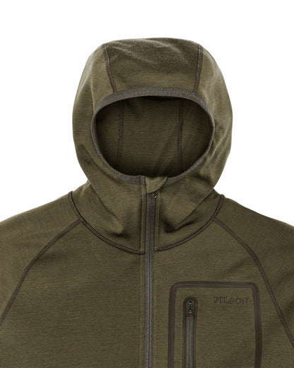 Filson Deals / 400g Merino Wool Hoodie - Dark Olive